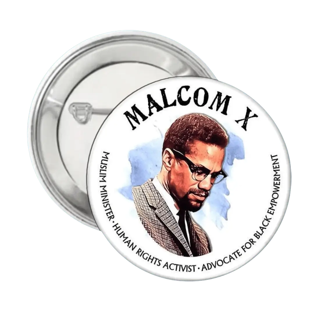 Malcom X - Button