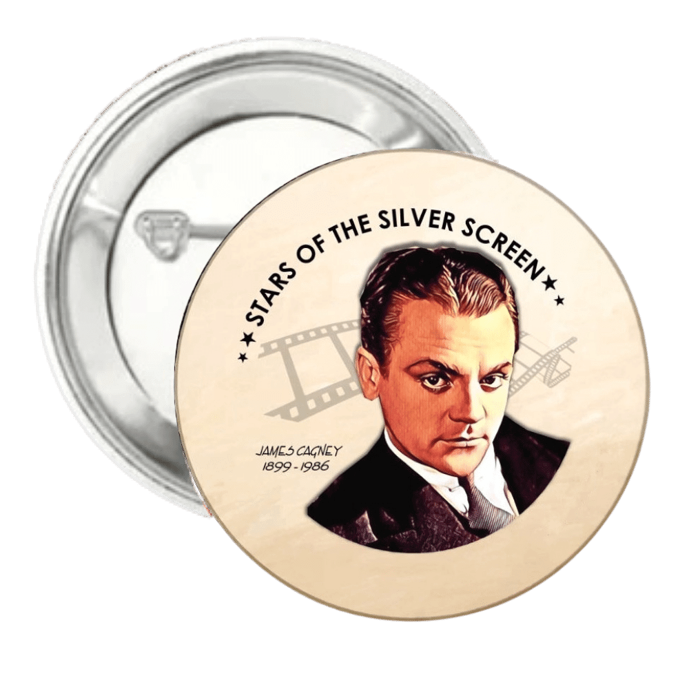 James Cagney | Silver Screen Star | Pin-Back Button