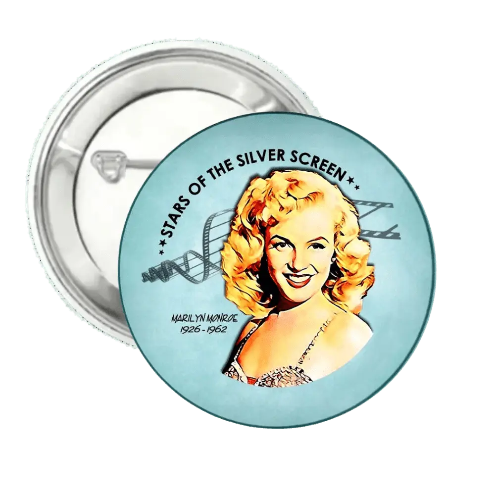Marilyn Monroe | Silver Screen Star | Pin-Back Button