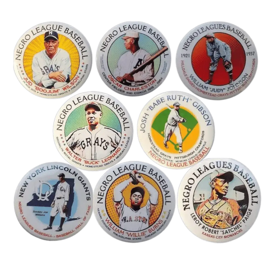 Set of 8 Players | Negro League Baseball | Pin-Back Button