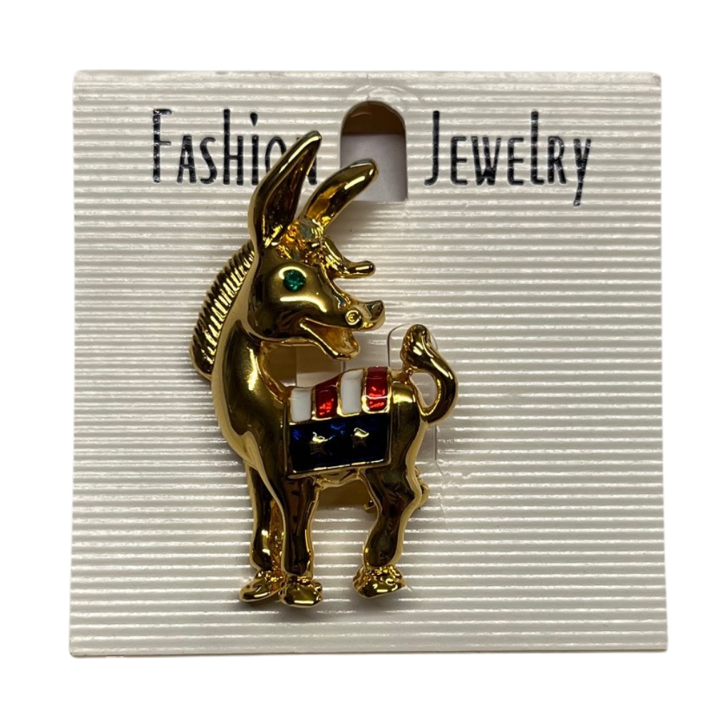 Democratic Donkey LIMITED || Lapel || Brooch || Variety