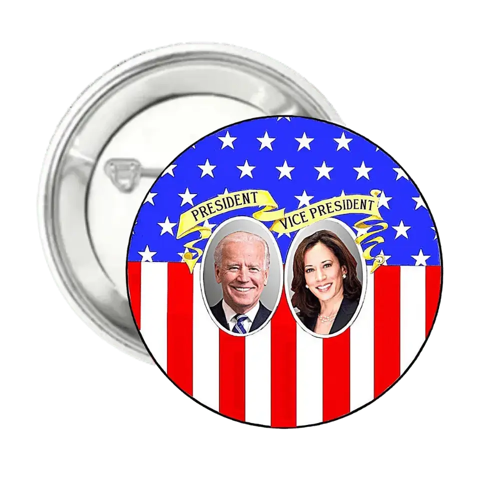 Biden and Harris | Logo | Pin-Back Buttons