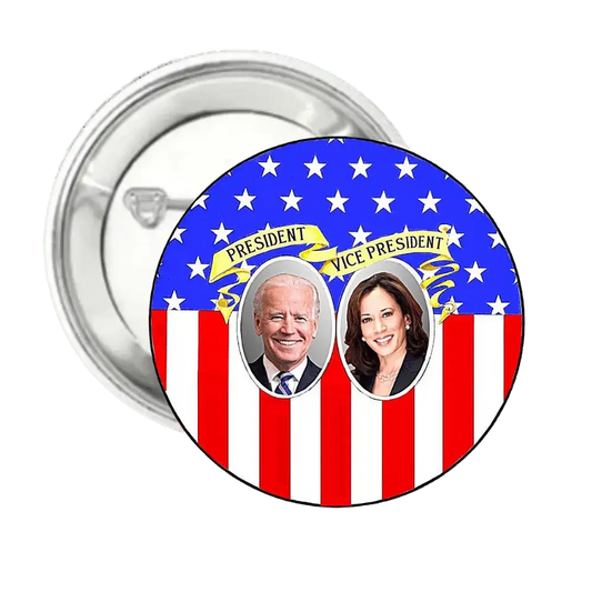 Biden and Harris | Logo | Pin-Back Buttons