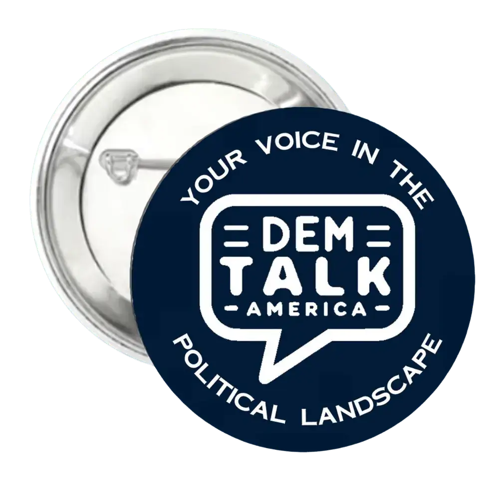 Dem Talk America | Navy | Logo | Pin-Back Buttons