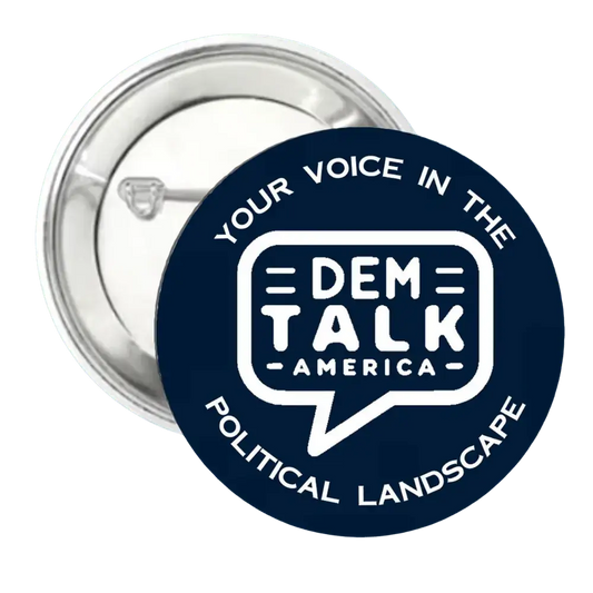 Dem Talk America | Navy | Logo | Pin-Back Buttons