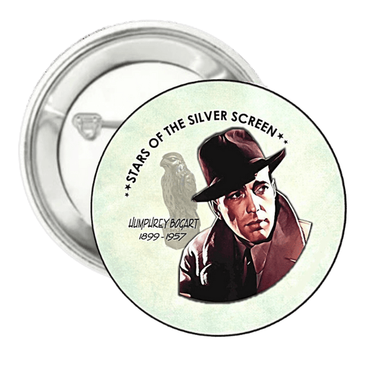 Humphrey Bogart | Silver Screen Actor | Pin-Back Button