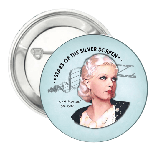 Jean Harlow | Silver Screen Star | Pin-Back Button