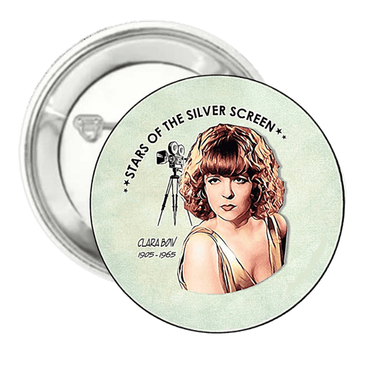 Clara Bow | Silver Screen Star | Pin-Back Button