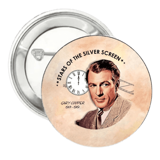 Gary Cooper | Silver Screen Star | Pin-Back Button