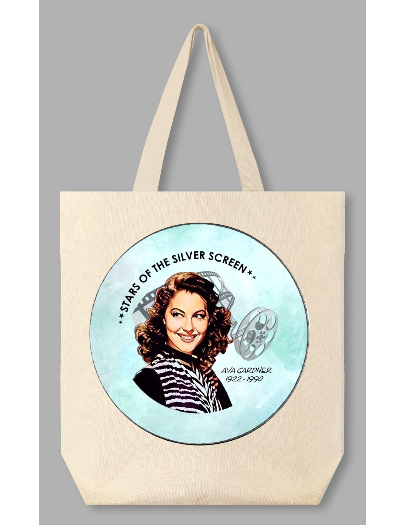 TOTE BAG of choice includes our 19 Silver Screen Button set