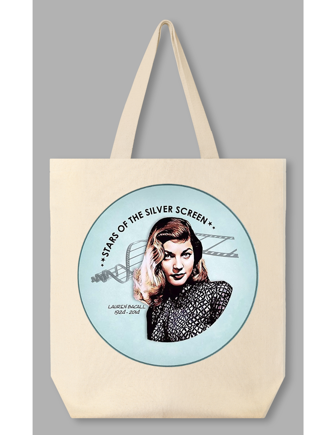 TOTE BAG of choice includes our 19 Silver Screen Button set