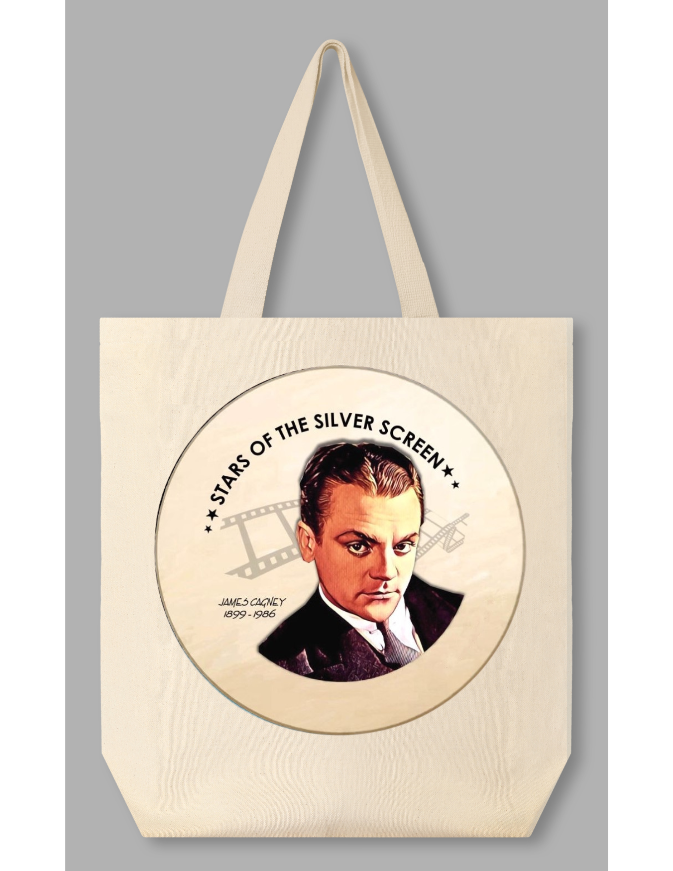 TOTE BAG of choice includes our 19 Silver Screen Button set