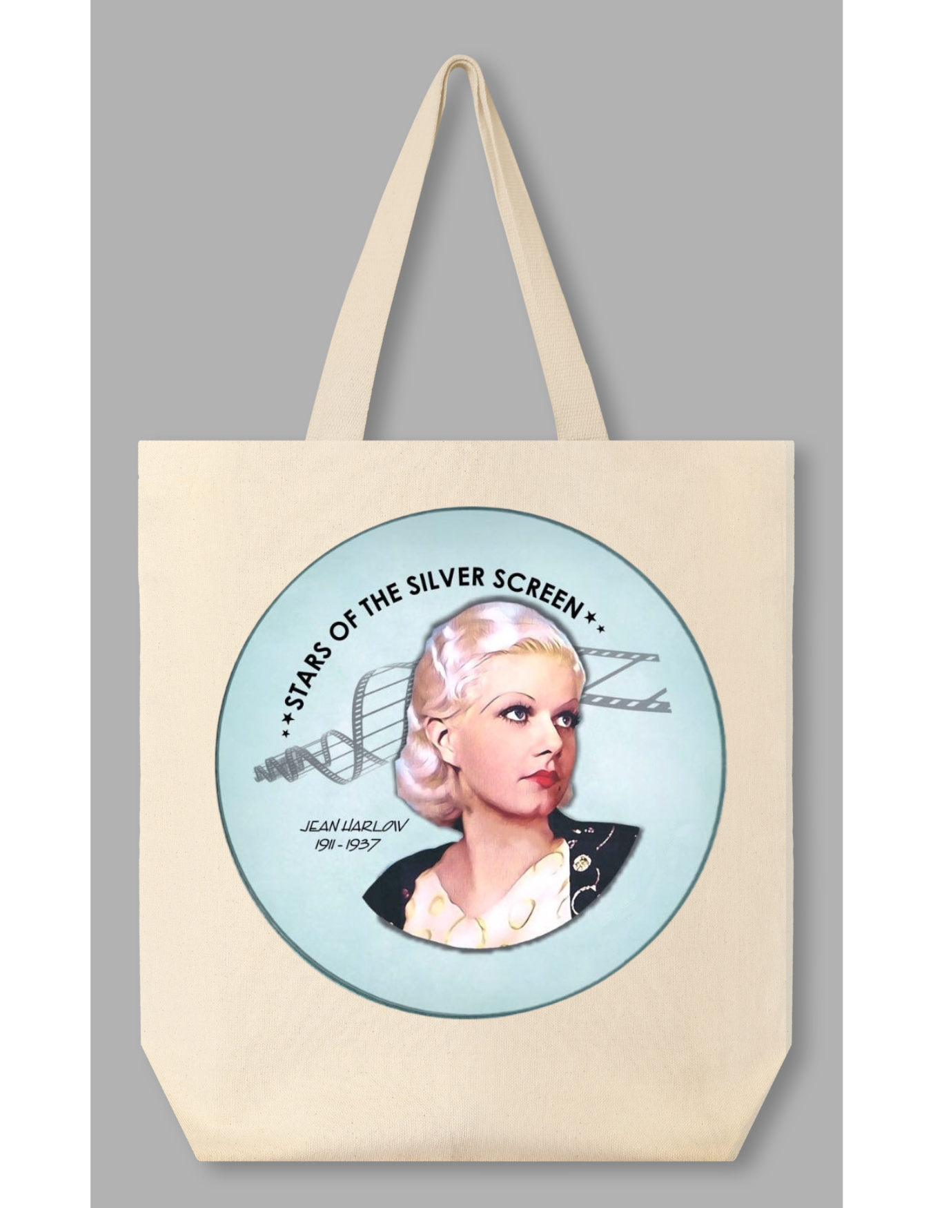 TOTE BAG of choice includes our 19 Silver Screen Button set