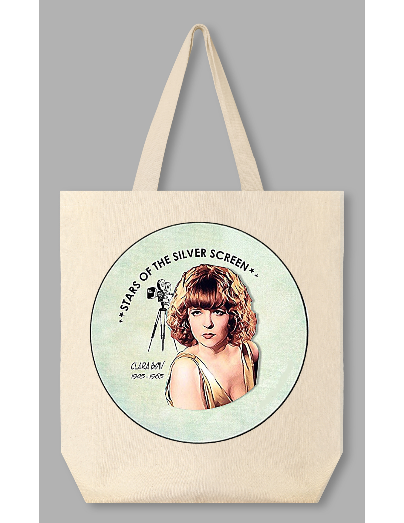 TOTE BAG of choice includes our 19 Silver Screen Button set