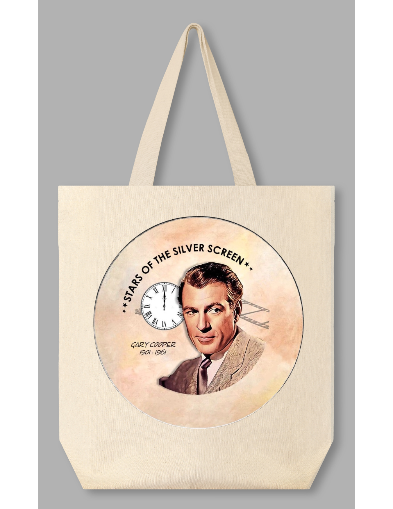 TOTE BAG of choice includes our 19 Silver Screen Button set