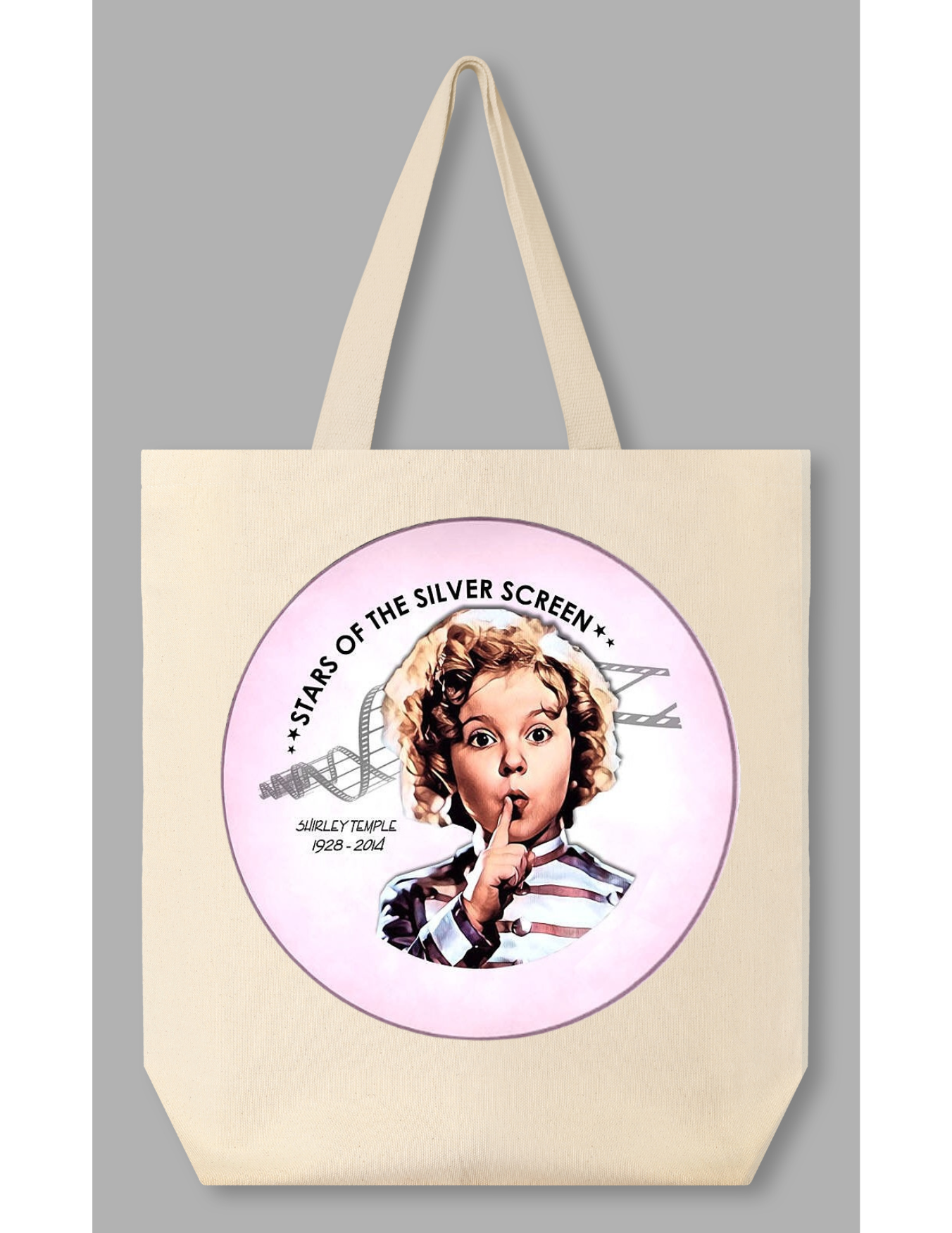 TOTE BAG of choice includes our 19 Silver Screen Button set