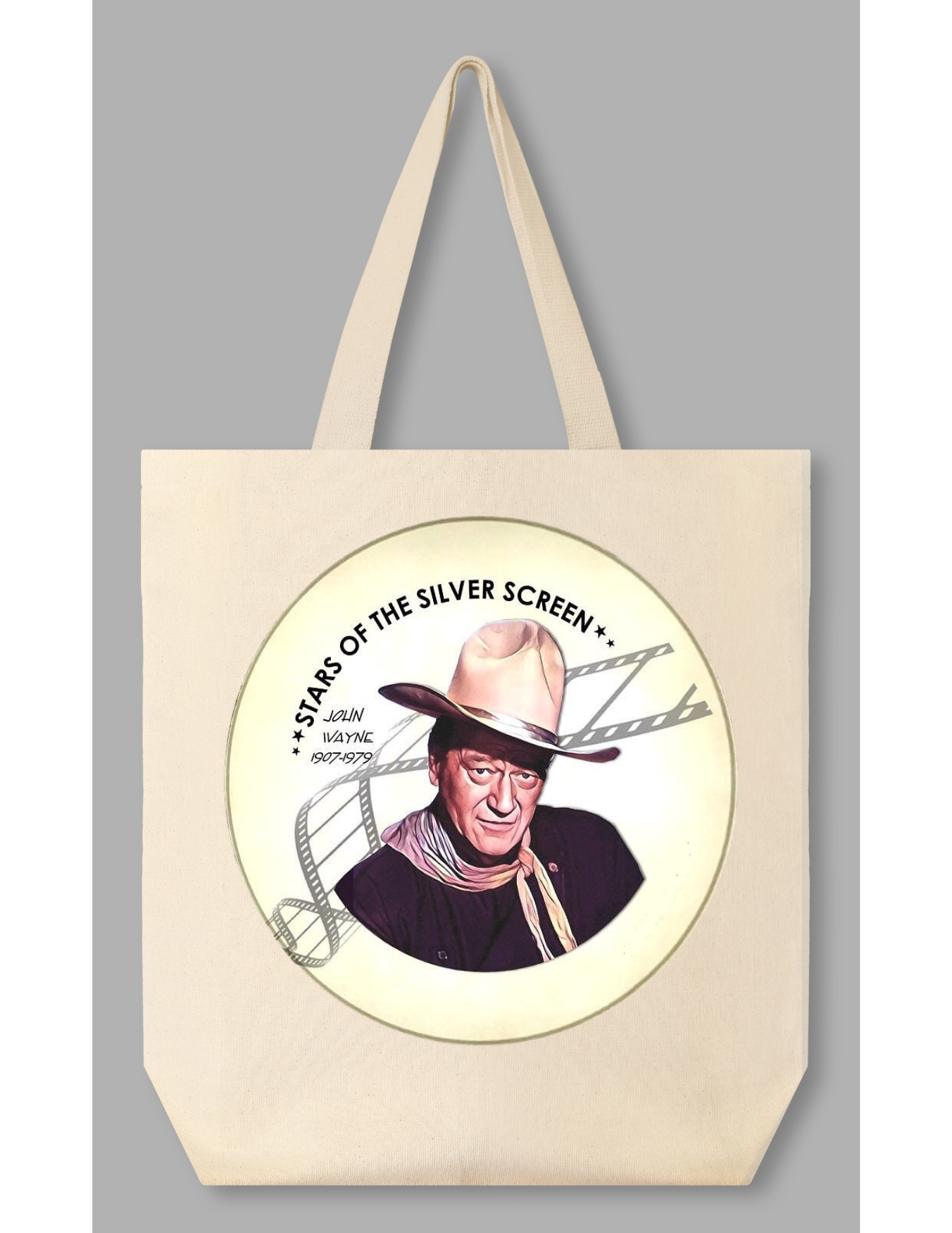 TOTE BAG of choice includes our 19 Silver Screen Button set