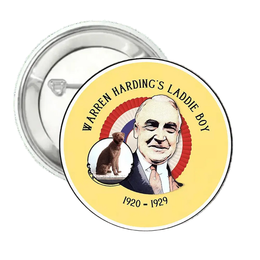 Warren Harding's Laddie Boy | Pin-Back Button