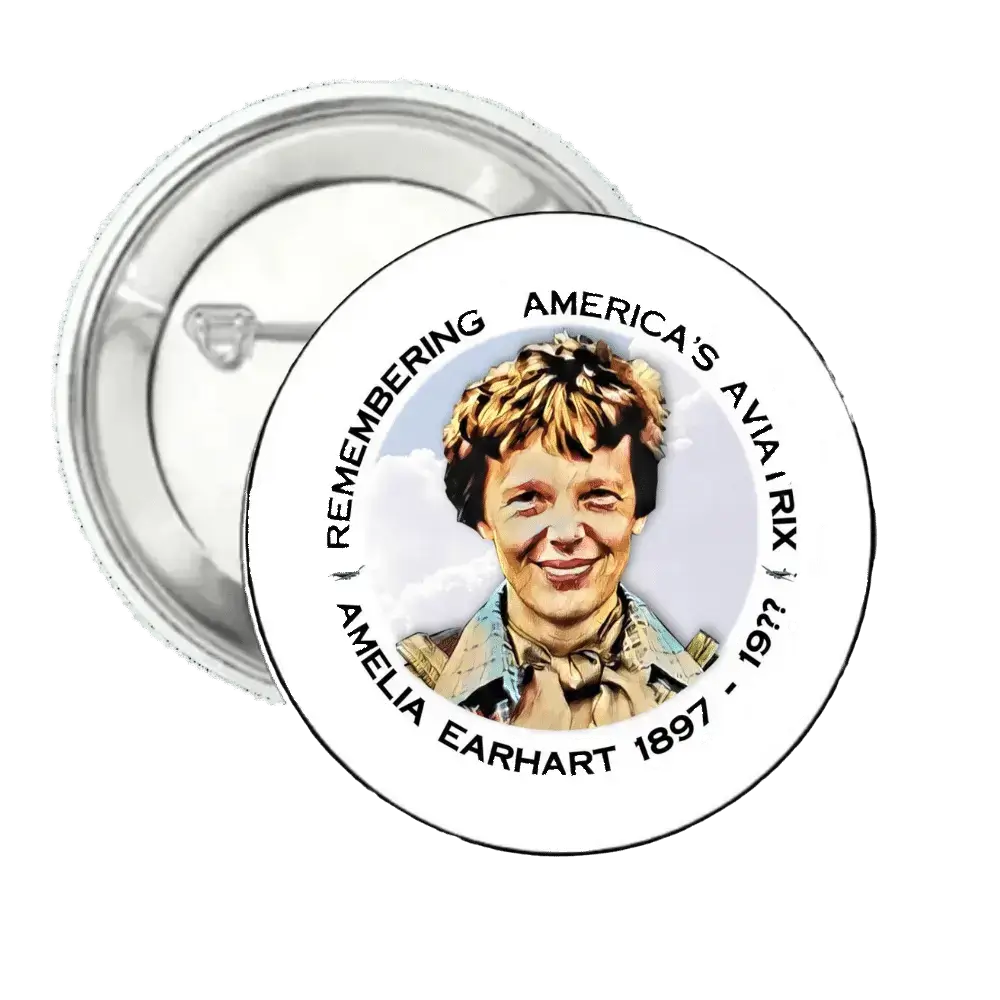 Amelia Earhart | Pin-Back Button