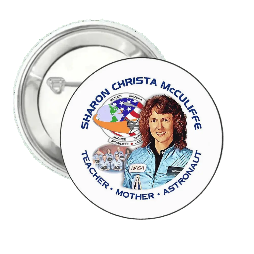 Astronaut Sharon Christa McCuliffe  | Pin-Back Button