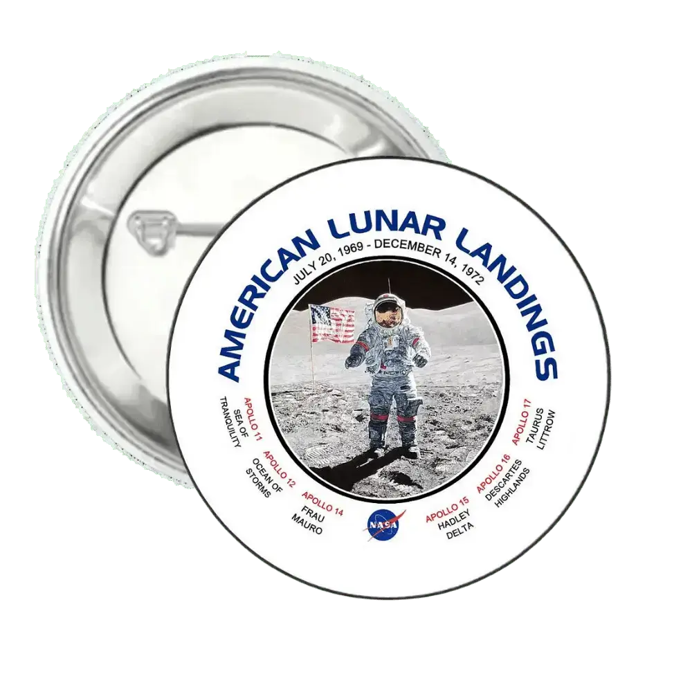 American Lunar Landings | Pin-Back Button