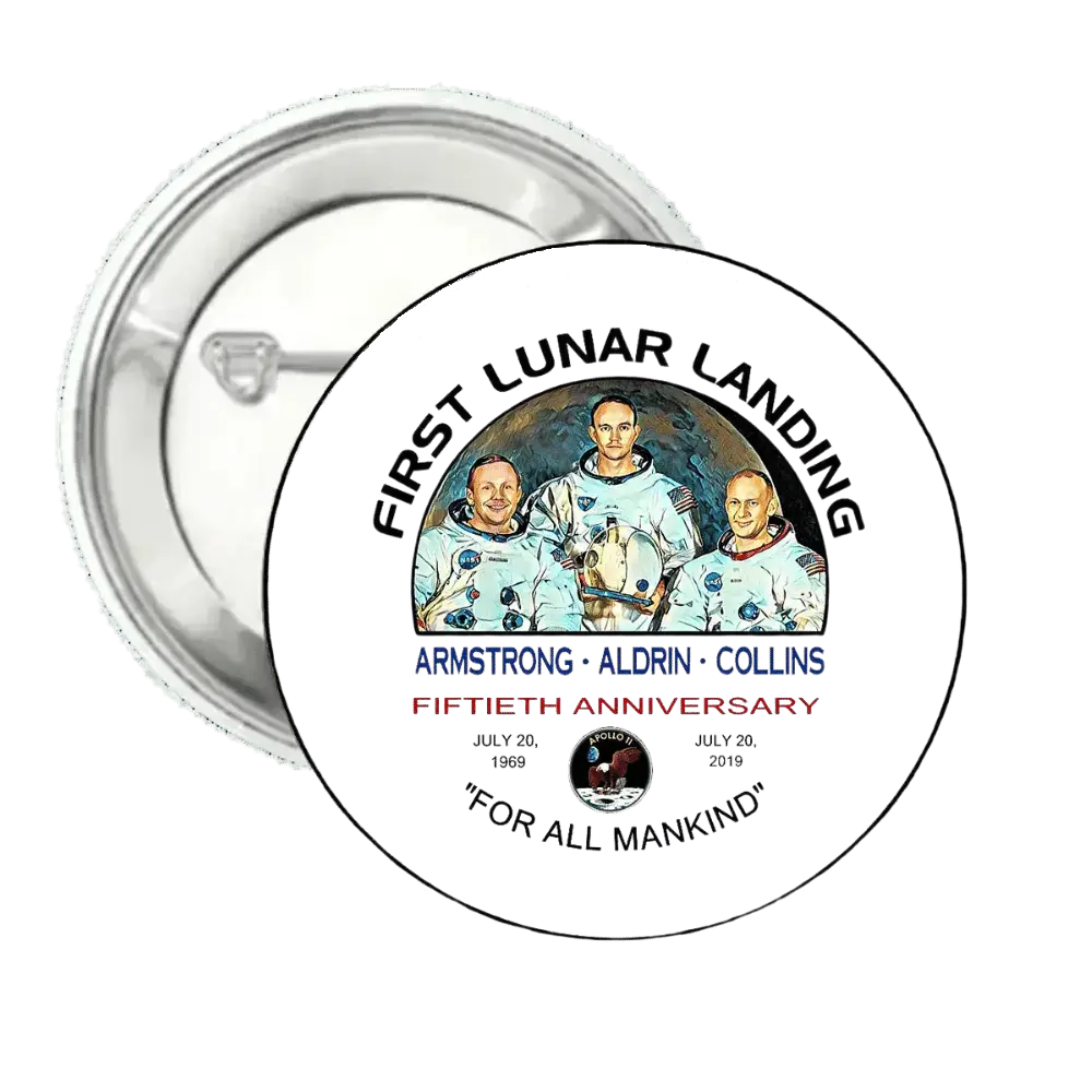 First Lunar Landing | Pin-Back Button