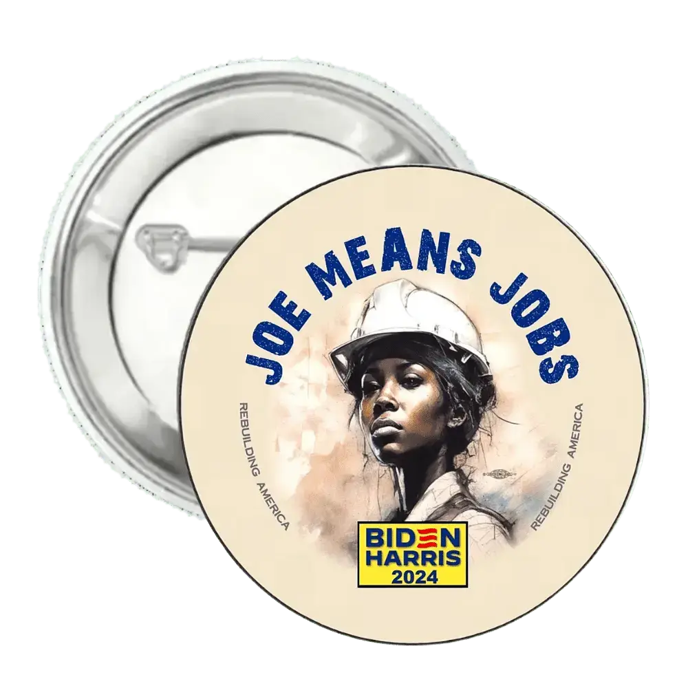 Joe Means Jobs | Logo | Pin-Back Buttons