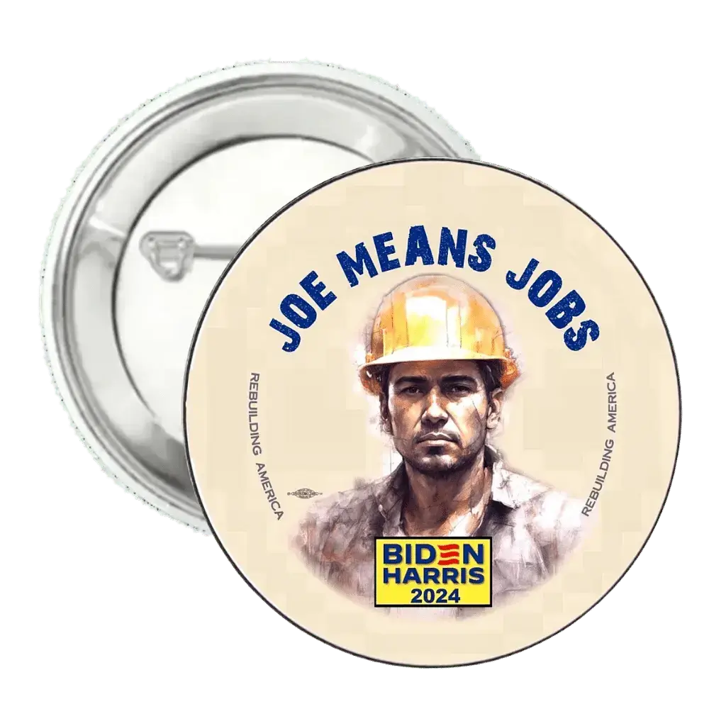 Joe Means Jobs | Logo | Pin-Back Buttons