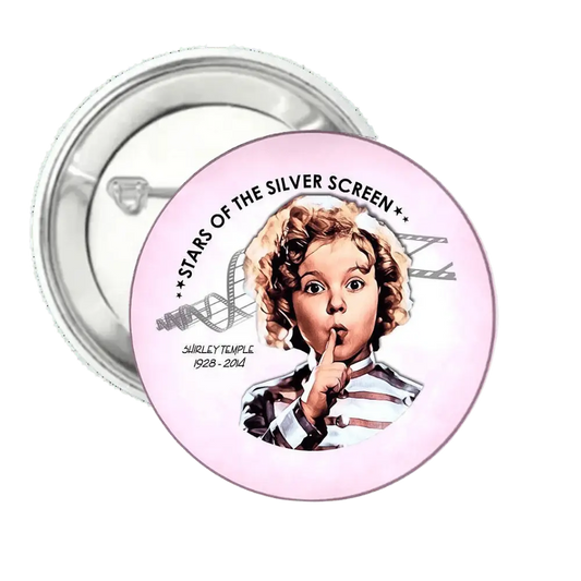 Shirley Temple | Silver Screen Star | Pin-Back Button
