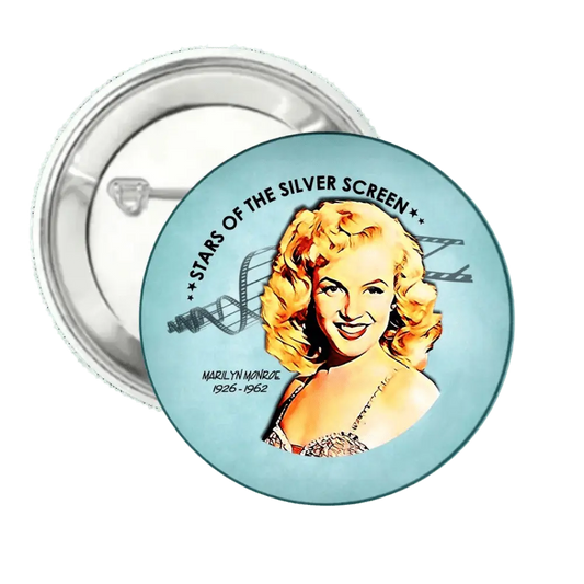 Marilyn Monroe | Silver Screen Star | Pin-Back Button