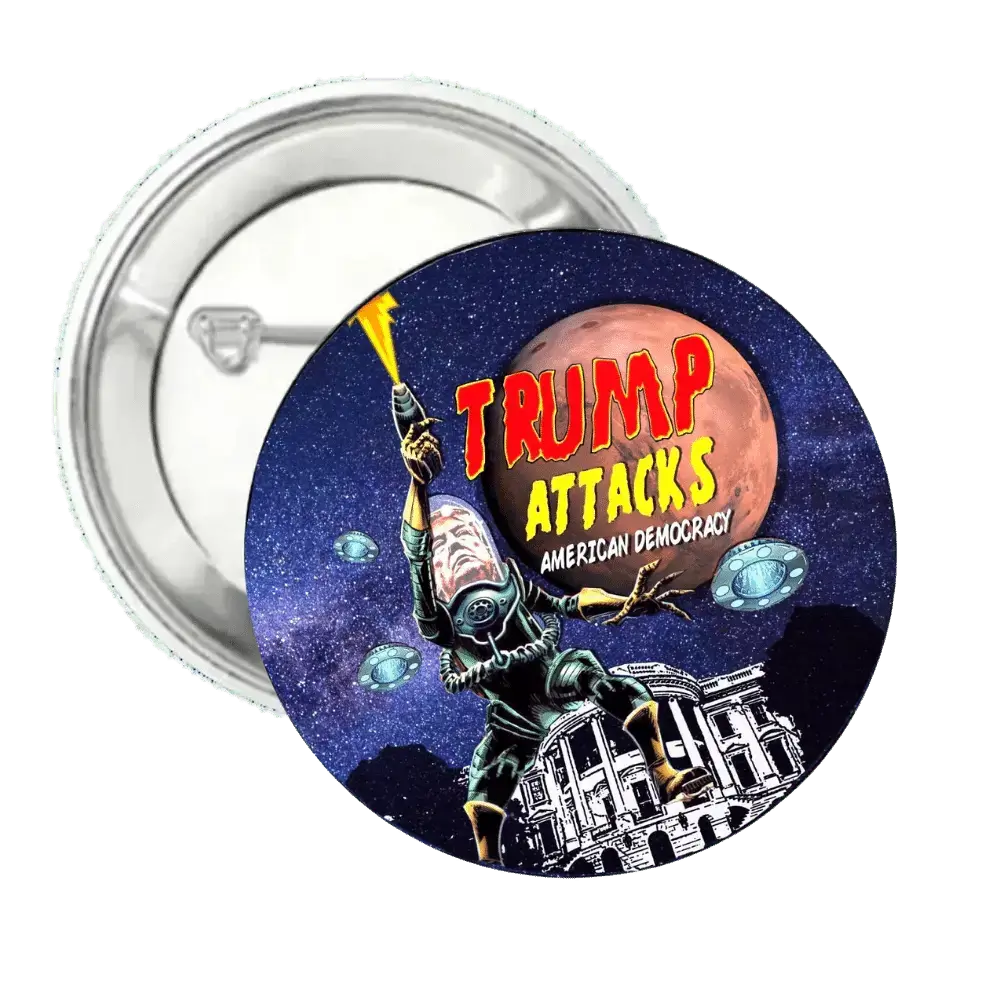 Trump Attacks | Logo | Pin-Back Buttons