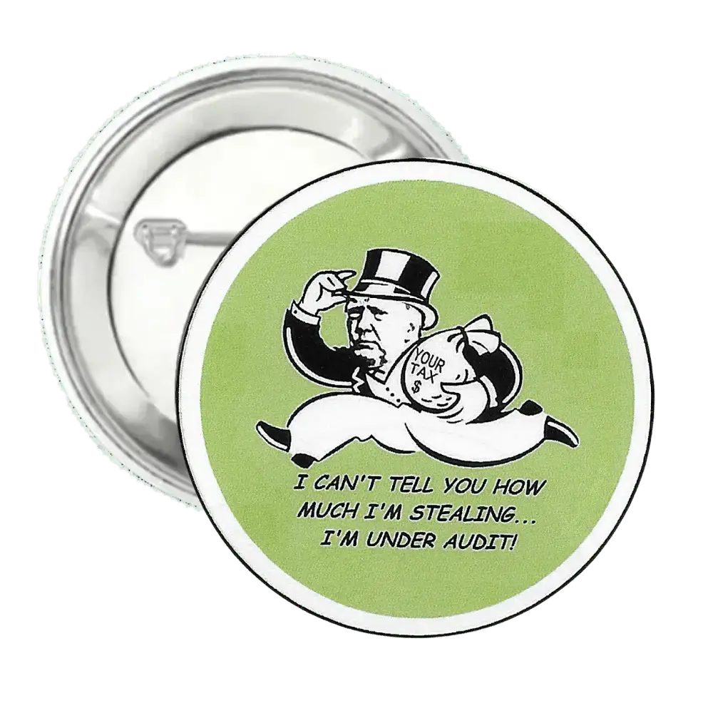 Monopoly Audit Trump | Logo | Pin-Back Buttons